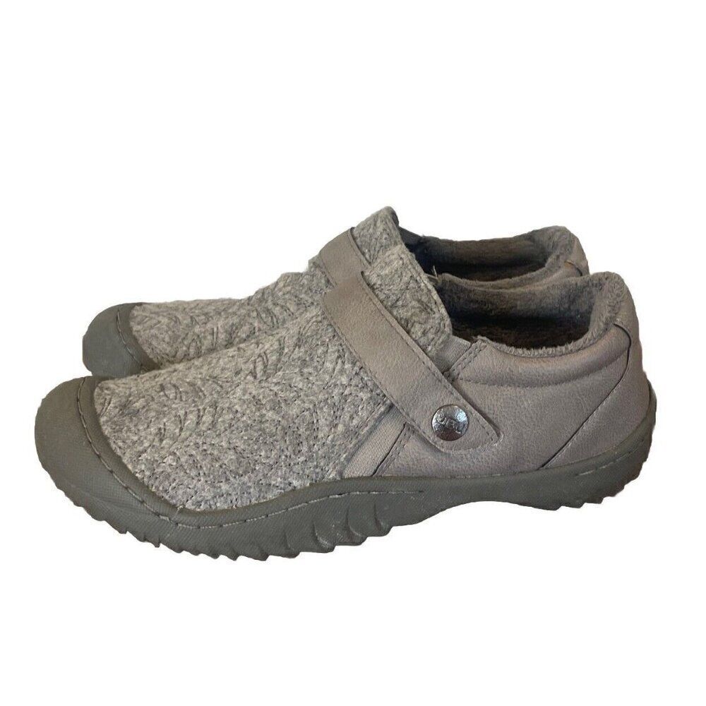 JBU by Jambu Size 9.5 Blakely Clog Slip On Gray Vegan Felt Wool Shoe Winter
